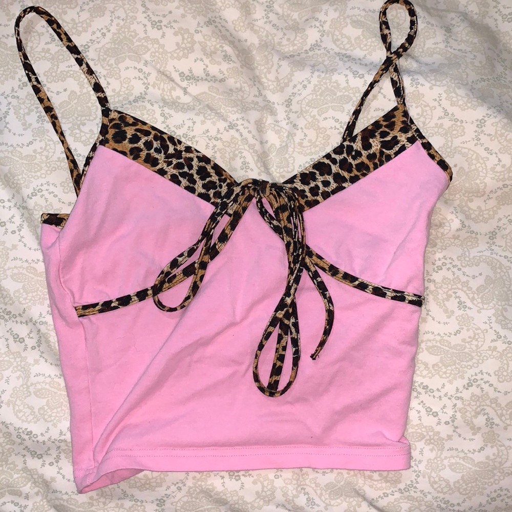 Pink Leopard Tank Top